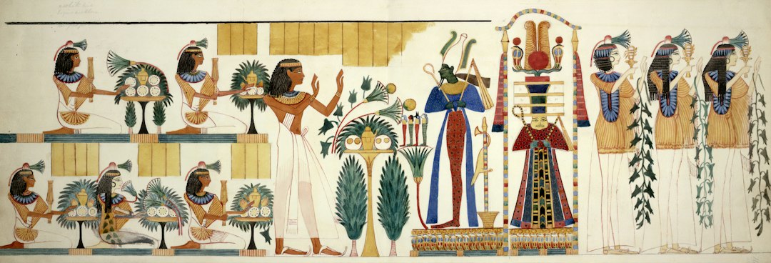 Gebruik van Egyptisch fotobehang voor unieke herfstinterieurs